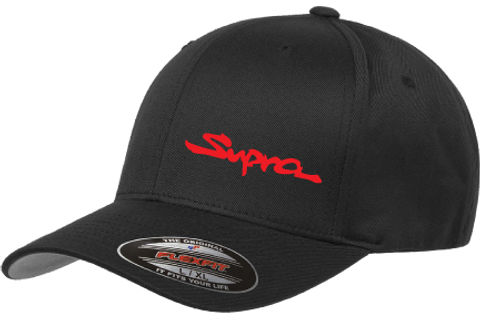 Toyota Supra Logo Embroidered Black FlexFit Hat | hatandshirt