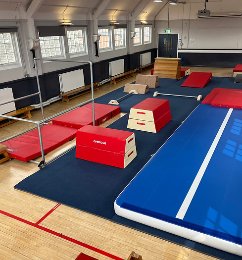 This is a variation of a set up for a class that will involve both gymnastics and parkour