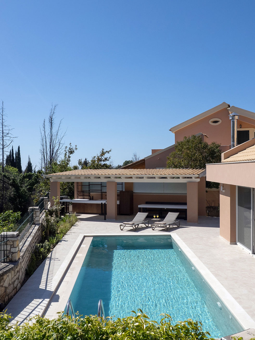 Eleas Ikos Villa with private swimming pool in Northern Corfu.