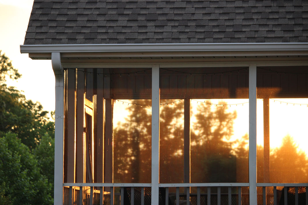 Sunset through the screened in porch.jpg