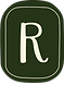 Green logo of an R