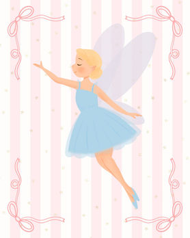 Дизайн с изображением феи с крыльями, волшебный принт для детской комнаты, открытка, милый дизайн.