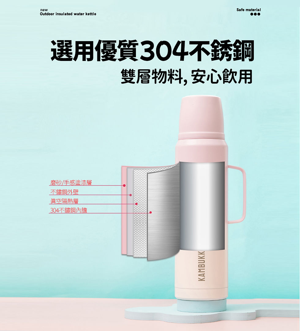 Thumbnail: KAMBUKKA Thermal Mug (SS) 33oz (1000ml) - Sakura Pink