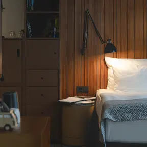 Hotelfotografie Doppelzimmer im Pierdrei Design Hotel in Hamburg