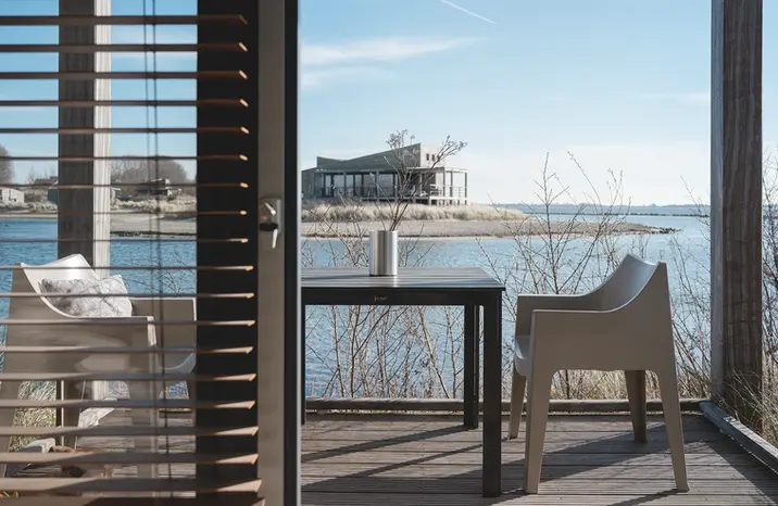 terrasse ferienhaus wasserblick balkon meer niederlande ruhe natur