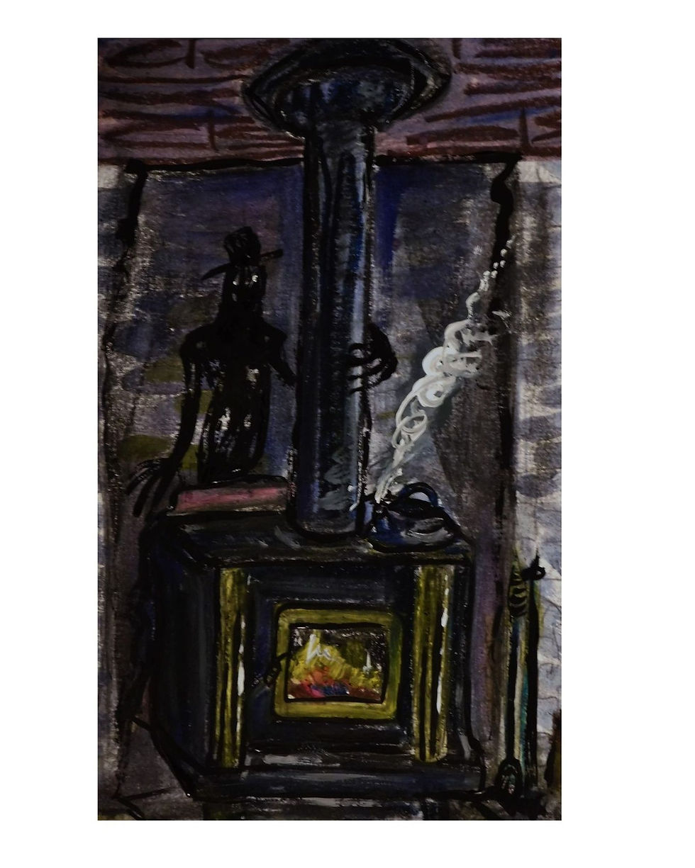 Thumbnail: Hunter vs. Hunted Mixed media paintings, 2025