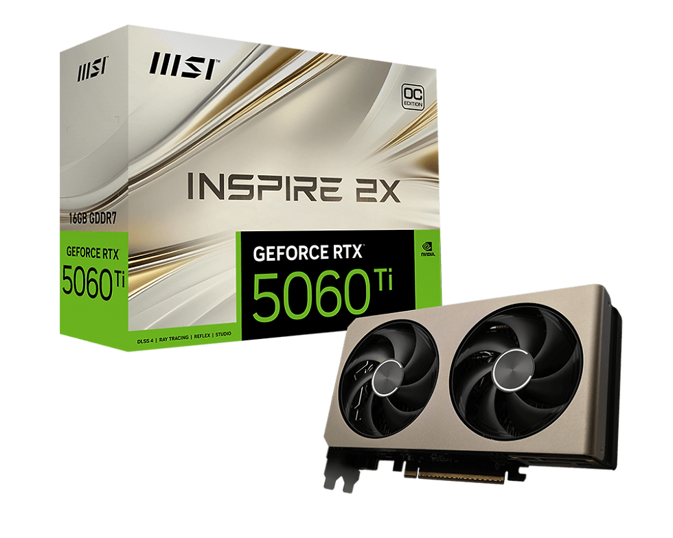 MSI GeForce RTX 5060 Ti Inspire 2X OC 16GB