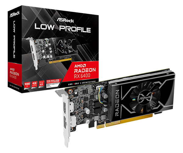 ASRock AMD Radeon™ RX 6400 Low Profile 4GB
