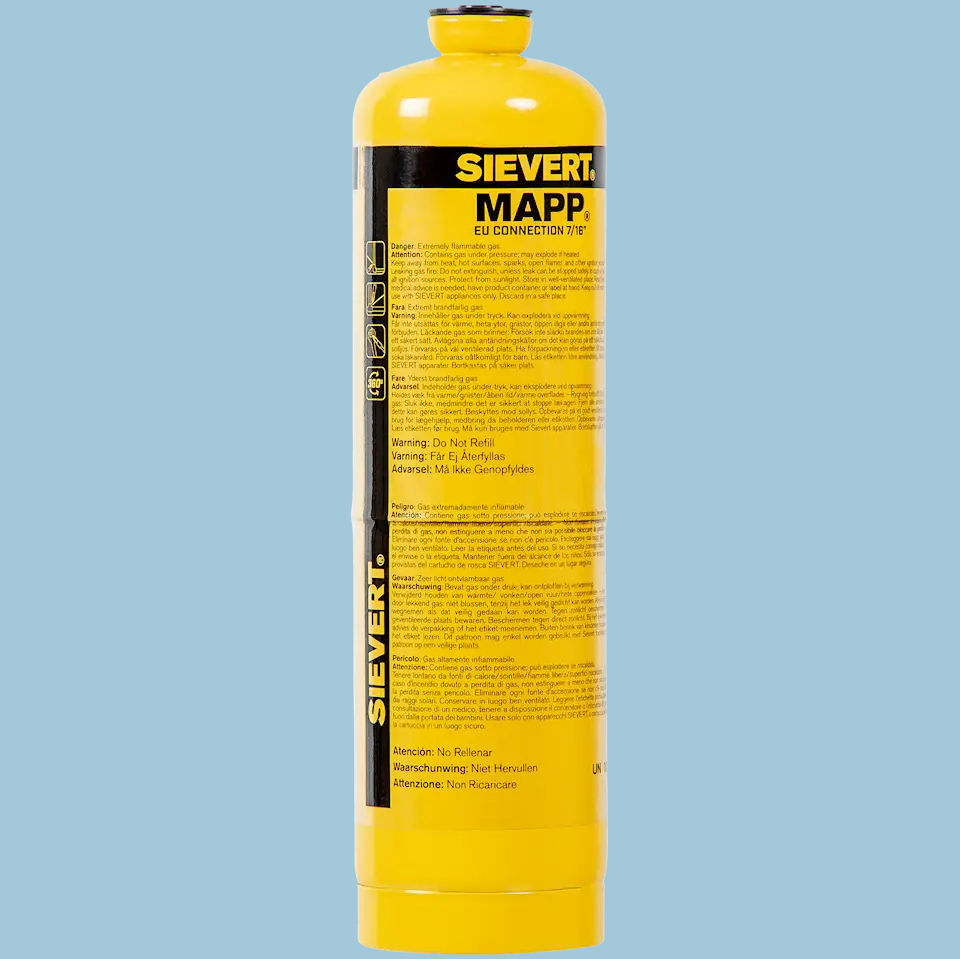 Miniatyrbilde: Gassflaske Sievert engangsbeholder MAPP