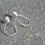 Thumbnail: Hammered Silver Hoops with Rainbow Moonstone Stud Earrings