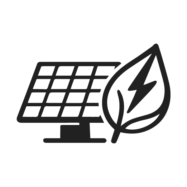 Icono de energia 100% limpia y renovable KIZ