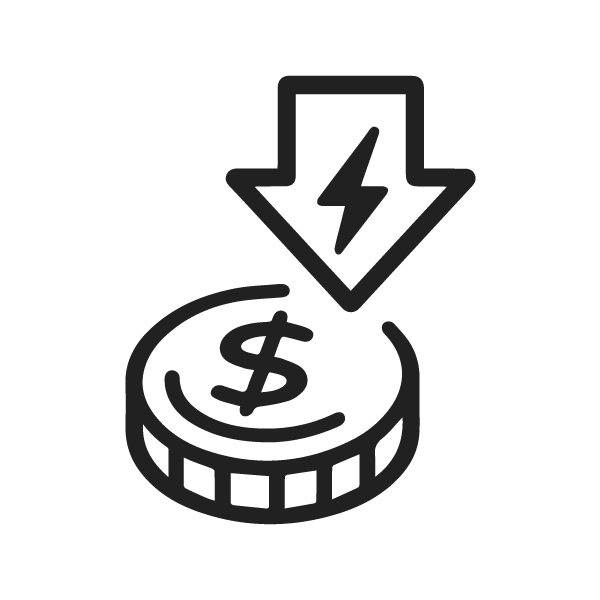 Icono de ahorro energetico - +30% de ahorro promedio con KIZ