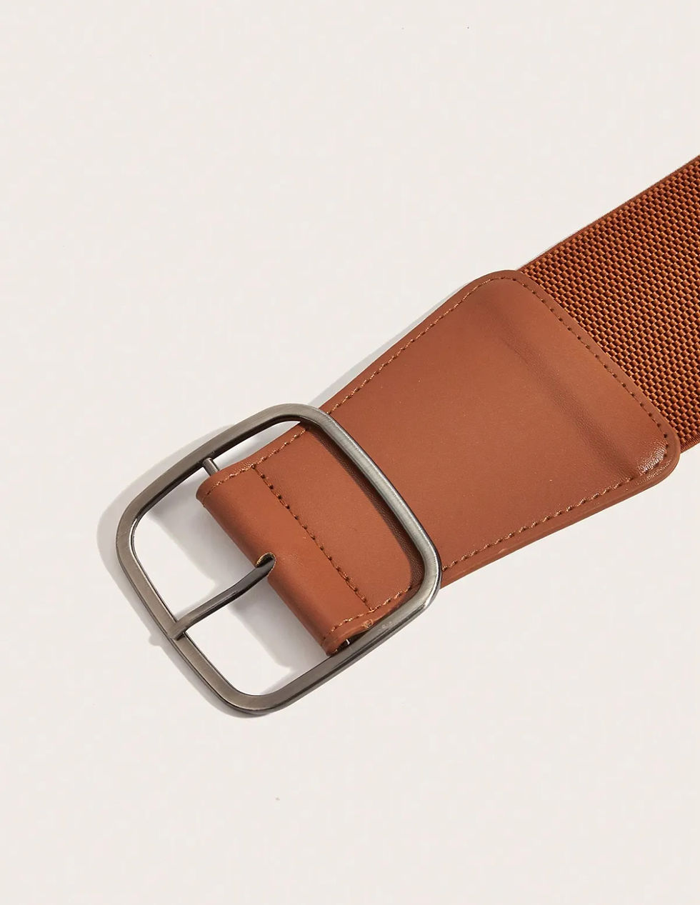 Miniature : Ceinture élastique large boucle carrée 