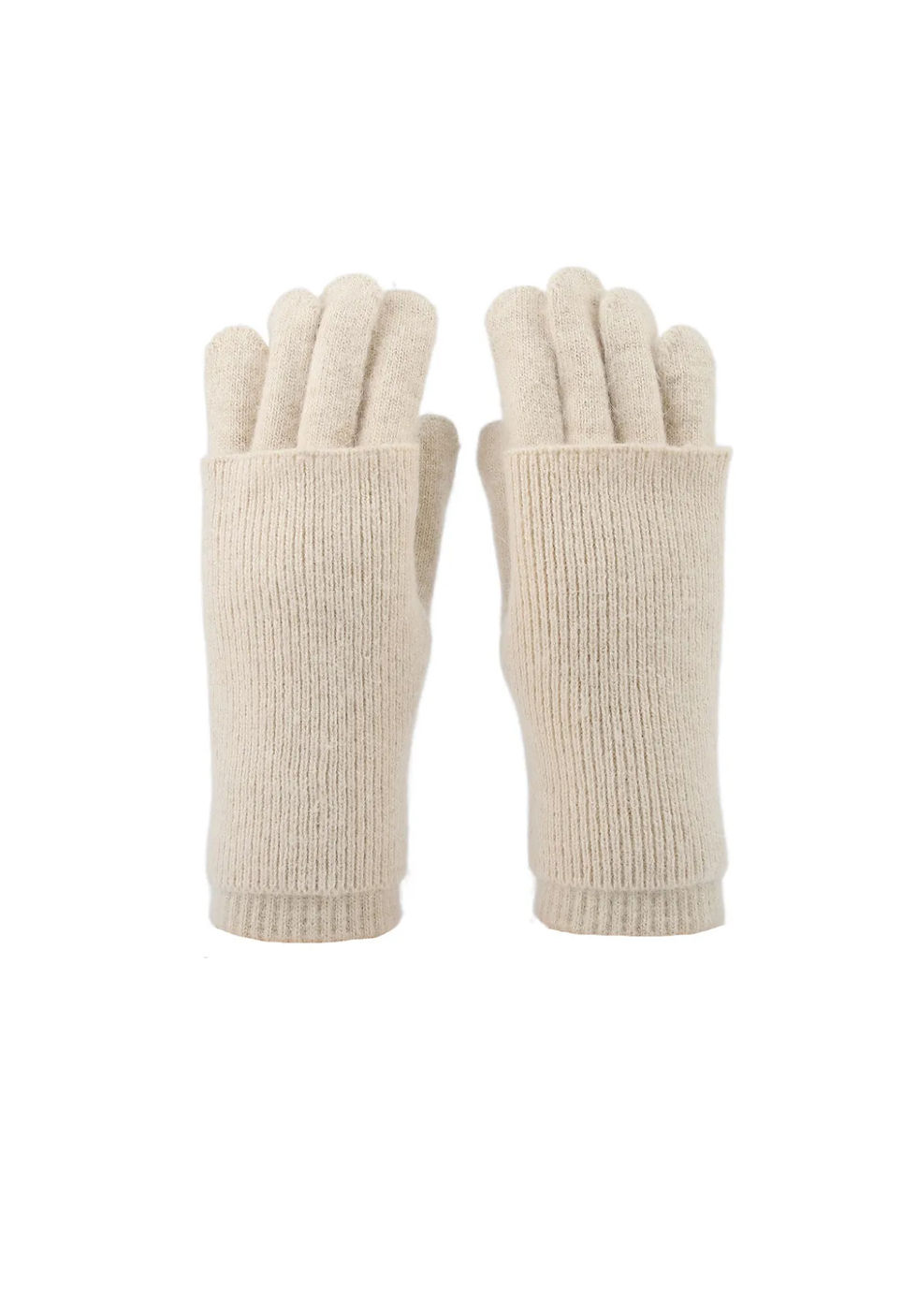 Miniature : Gants en maille hiver beige   