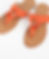sandales plates femme orange été