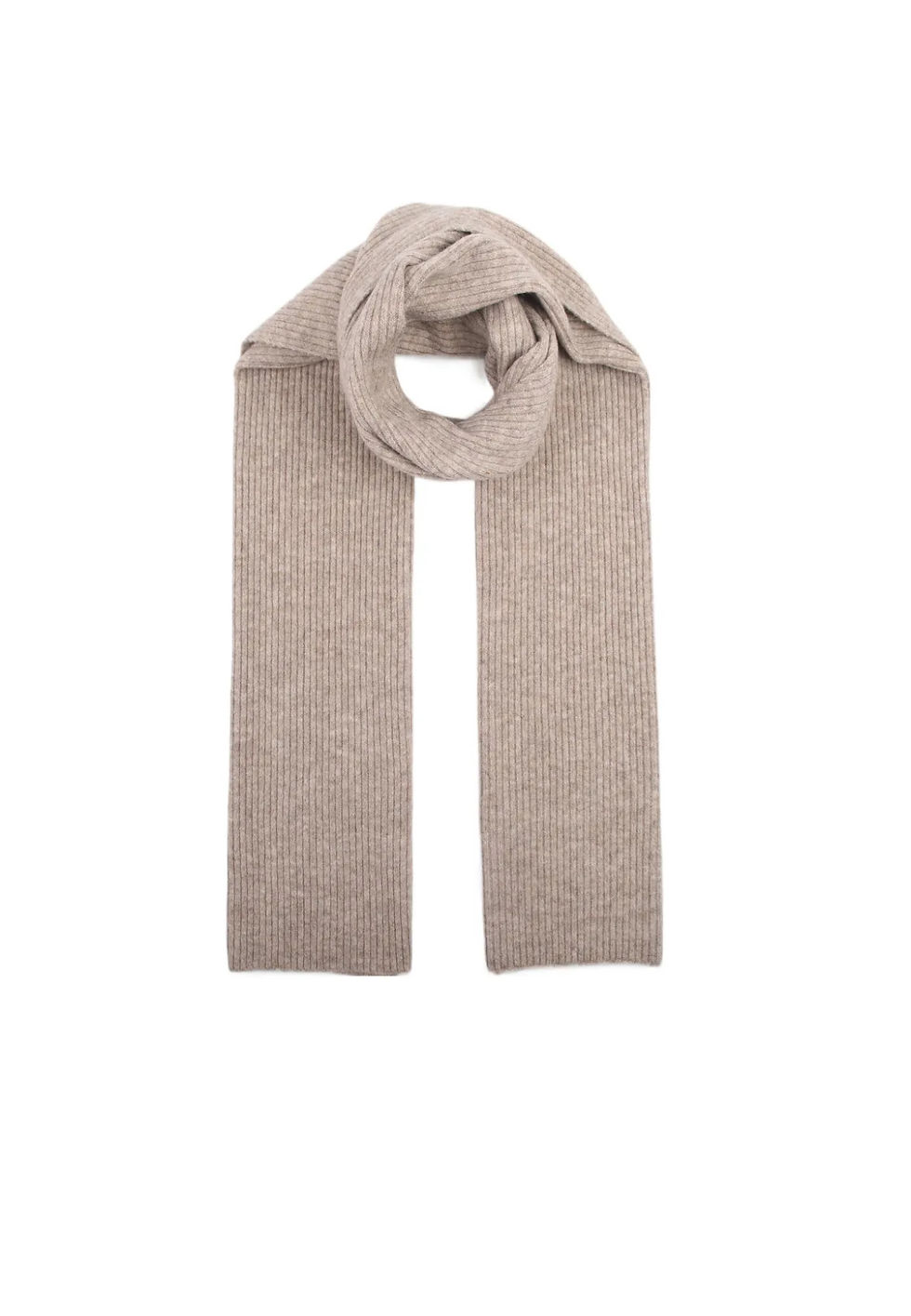 Miniature : Écharpe unie côtelée coupe droite 