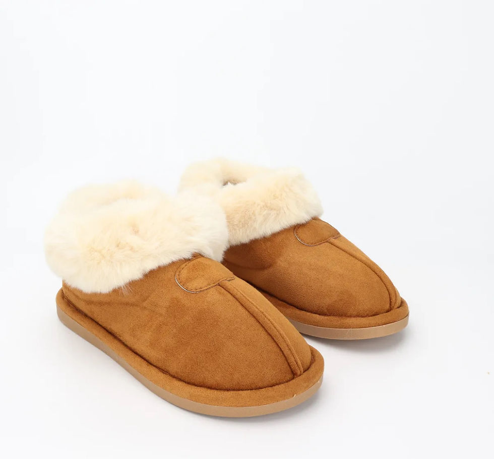 Miniature : chaussons fermés camel hiver fourrure et semaille épaisse femme