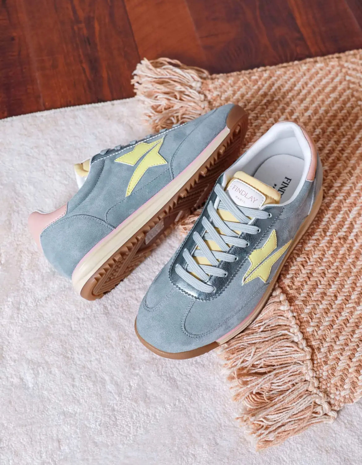 baskets sneakers bleu ciel femme