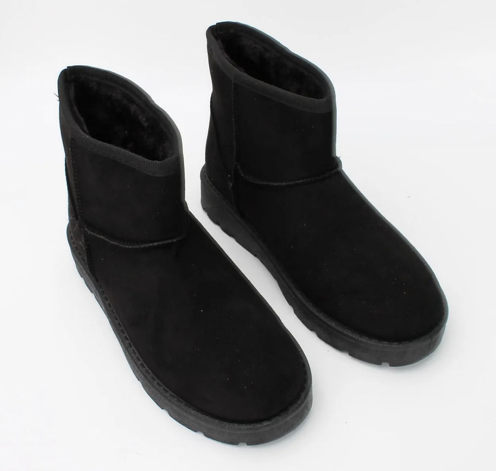 Miniature : bottes fourrées noires femme classic mini