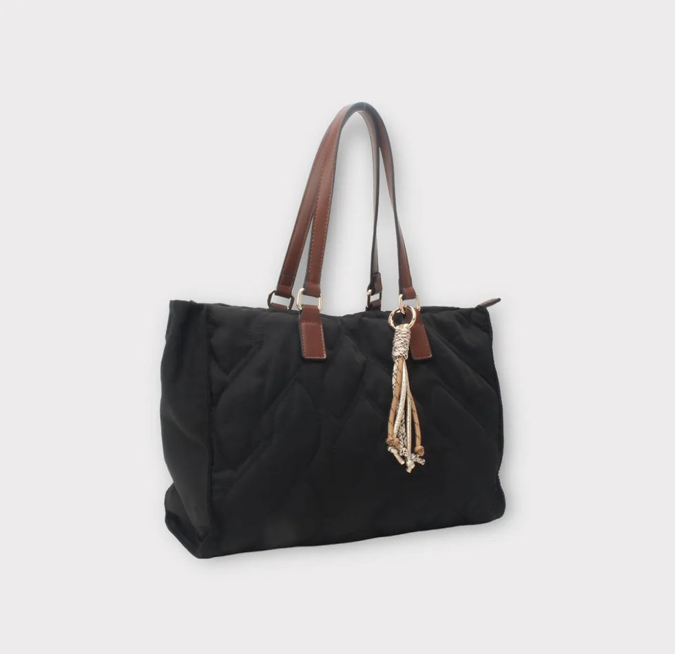 Miniature : sac cabas matelassé noir femme blois