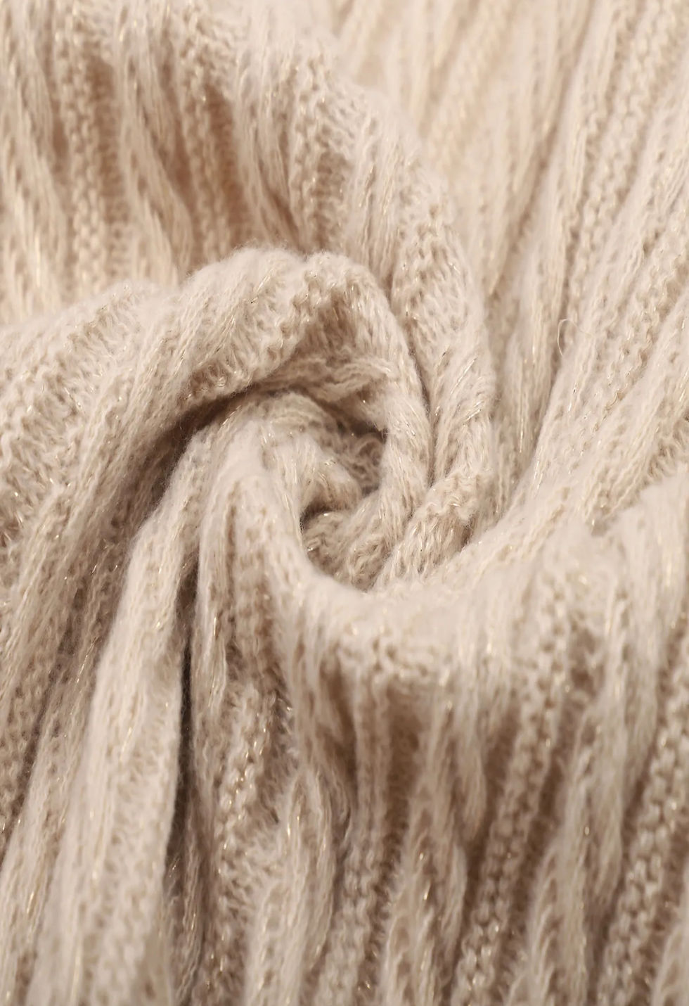 Miniature : Écharpe tricot avec brillant doré beige
