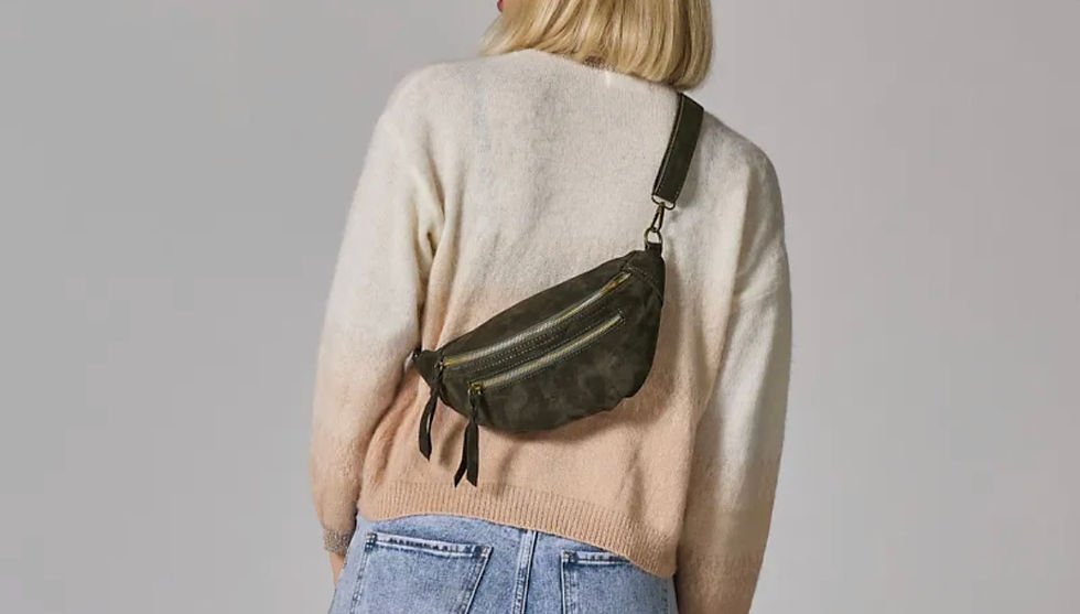 Miniature : Sac banane cuir daim