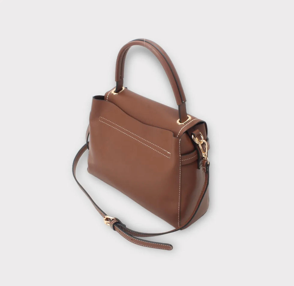 Miniature : Sac à main bandoulière petit format camel femme