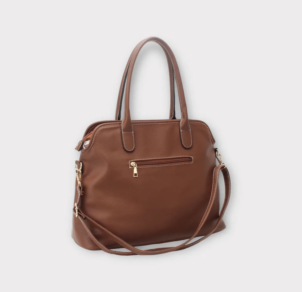 Miniature : sac à main demi lune grand format marron camel femme