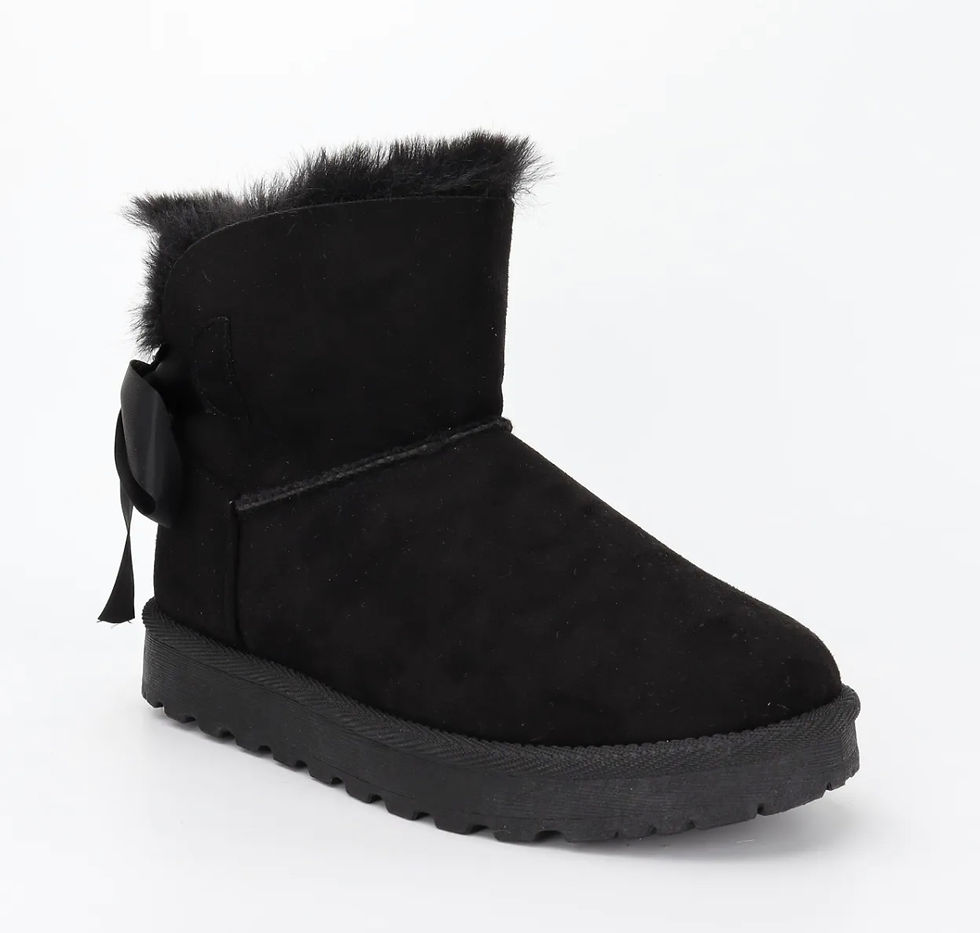 Miniature : bottes fourrées noires ruban nœud femme blois