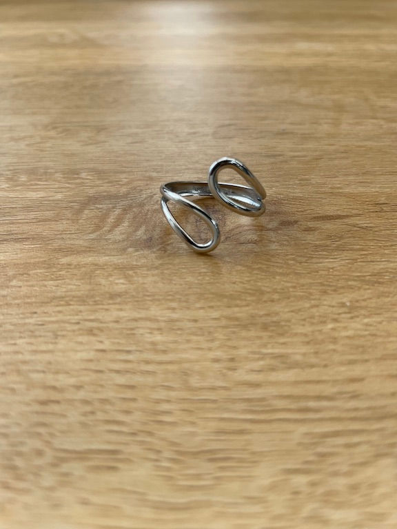 bague acier inox taille unique femme argent