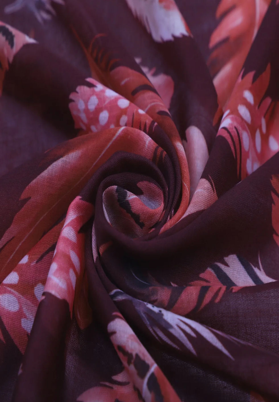 Miniature : Foulard motif plumes 