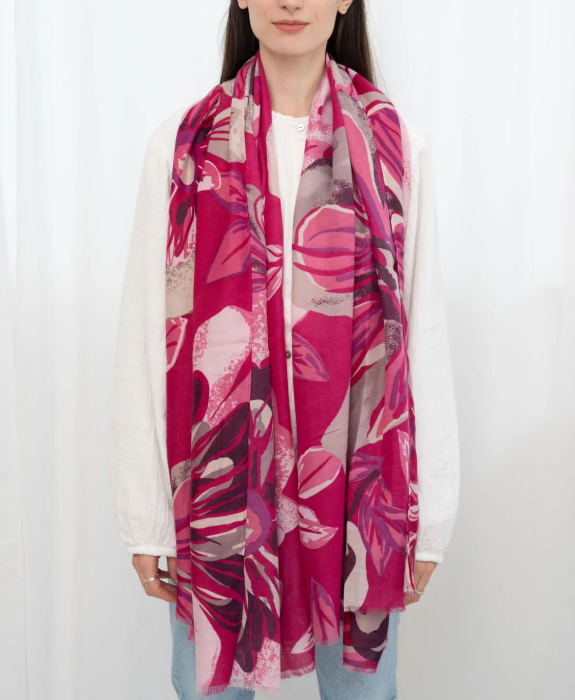 Foulard imprimé fleurs