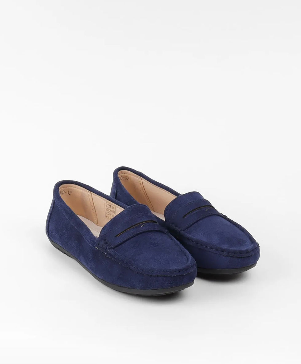 Miniature : mocassins suédine bleu marine femme blois vineuil