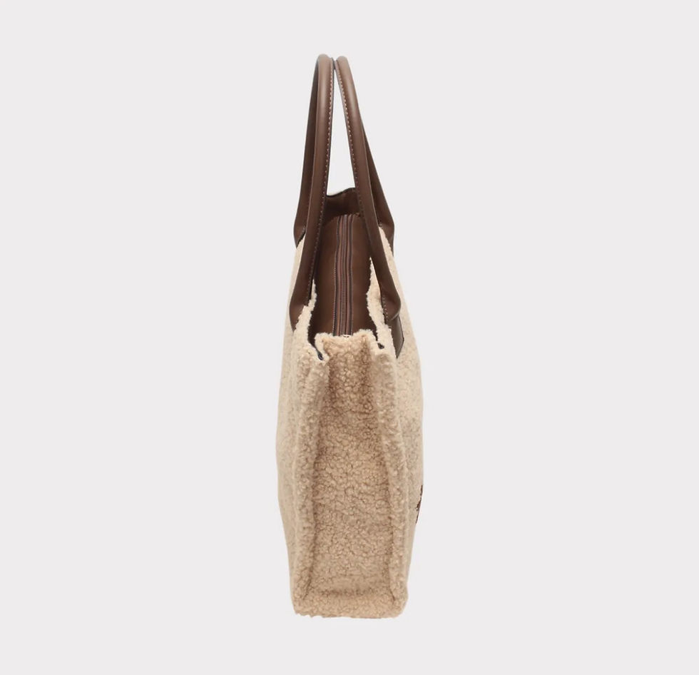 Miniature : tote bag moumoute hiver femme beige marron