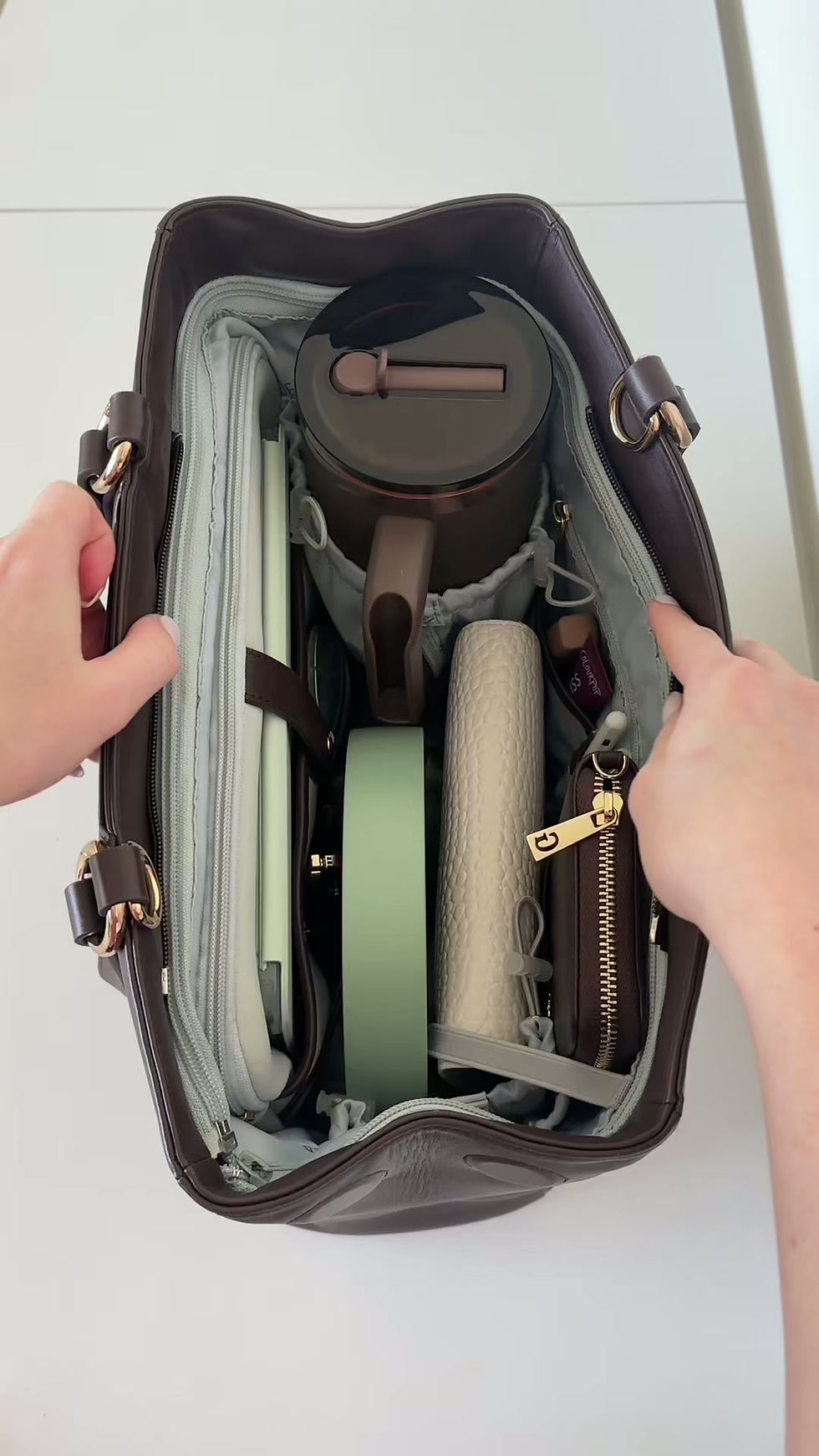 Thumbnail: Michelle Renee Tote - Espresso (Real Leather) 