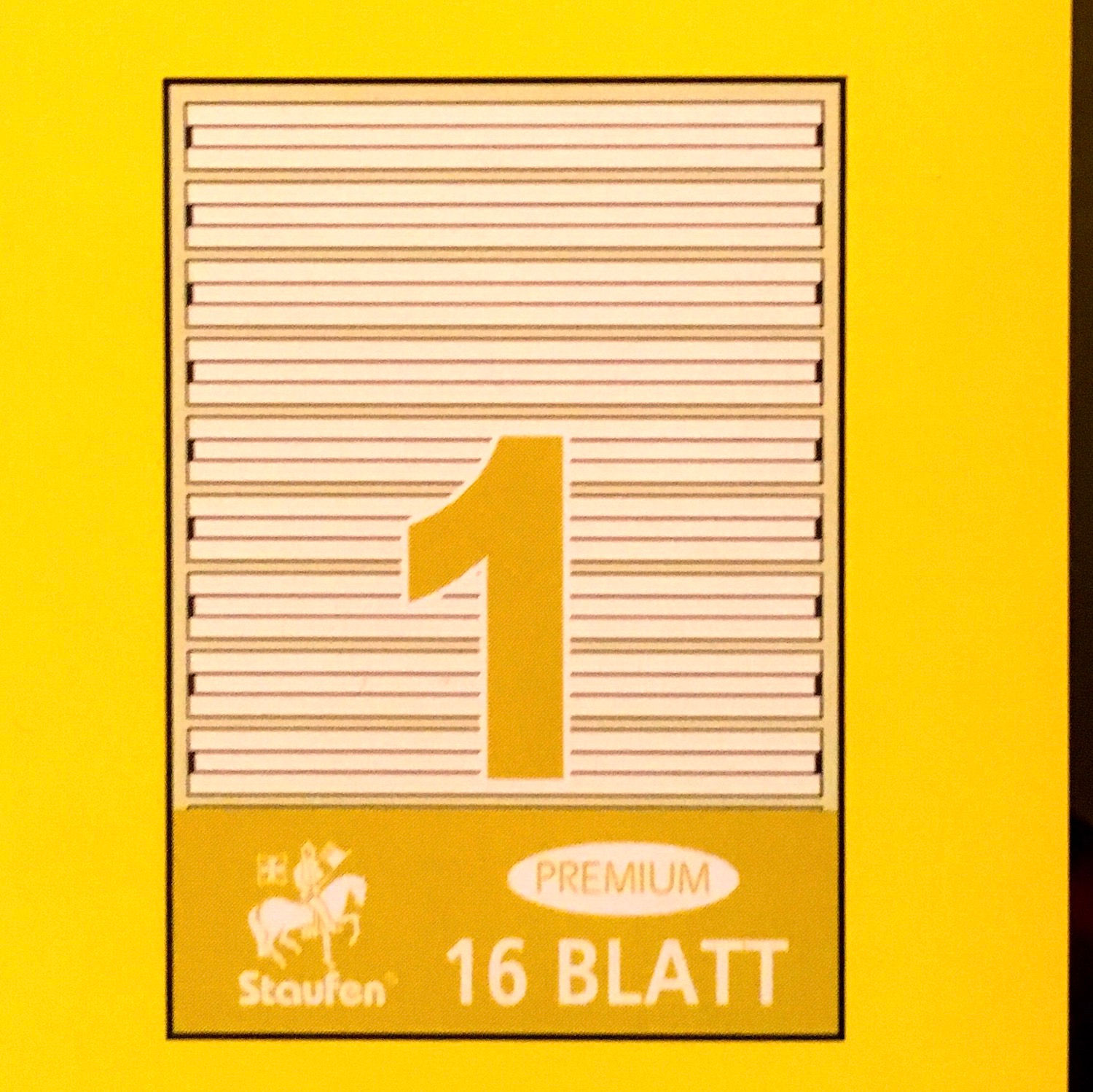 Staufen Premium Schreibheft, Lin 1, 16 Blatt