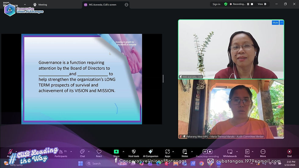 Training on Governance & Management of Cooperatives