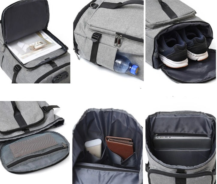 Thumbnail: Gray travel bag