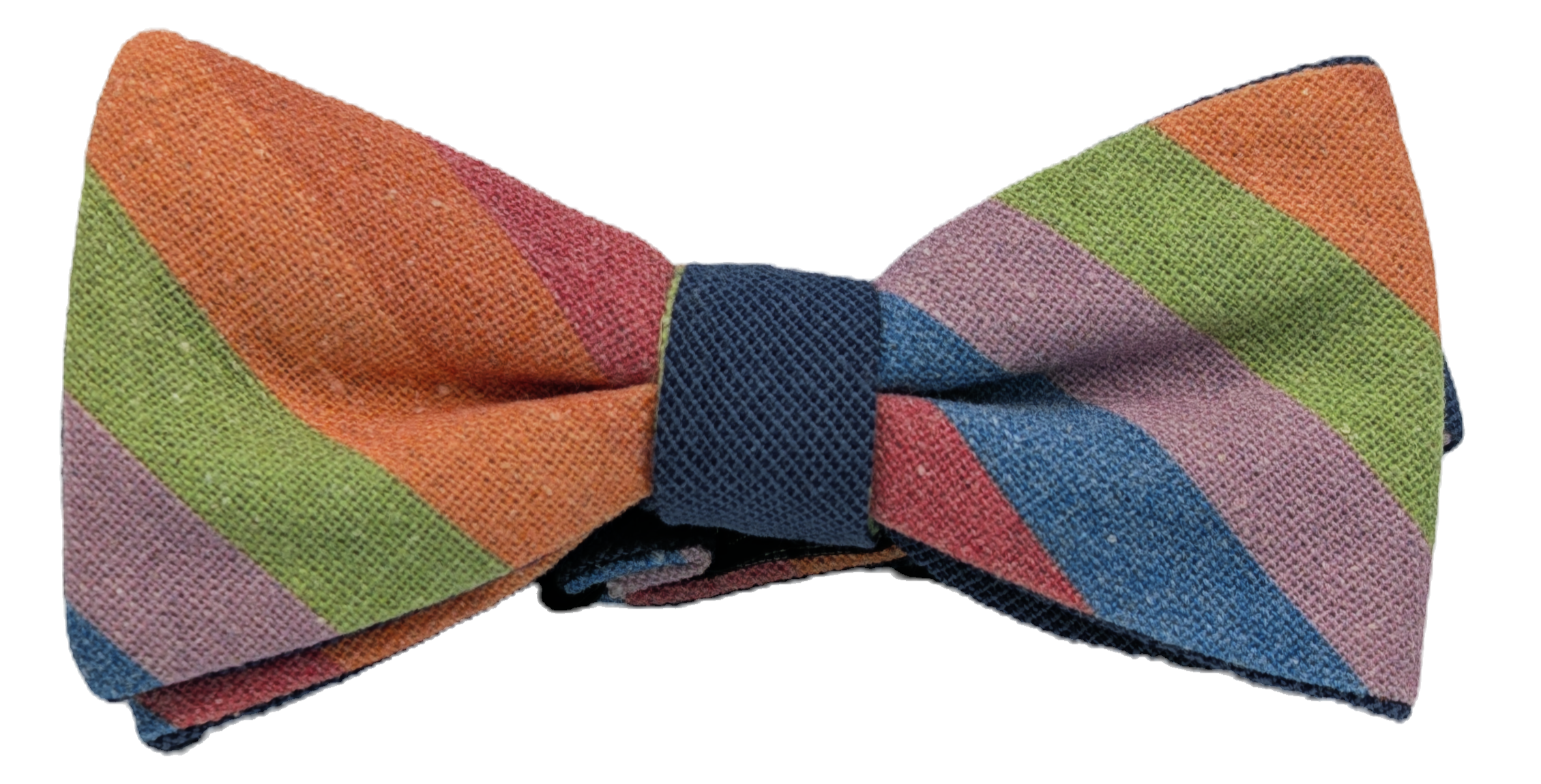 Noeud papillon à rayures pastel