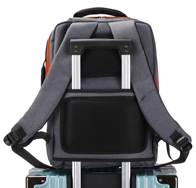 Thumbnail: Black leather Waterproof Backpack 