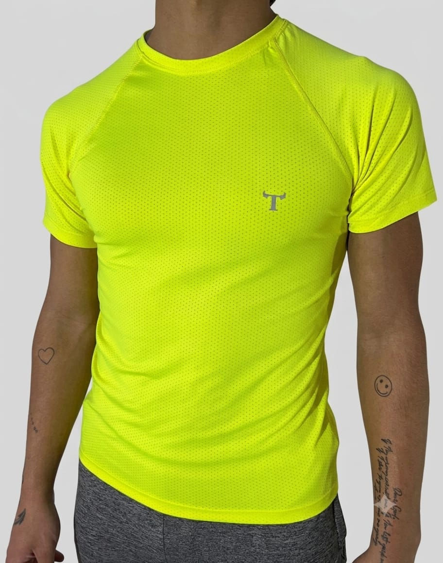 Remeras dry fit hombre | Amarillo Fluo