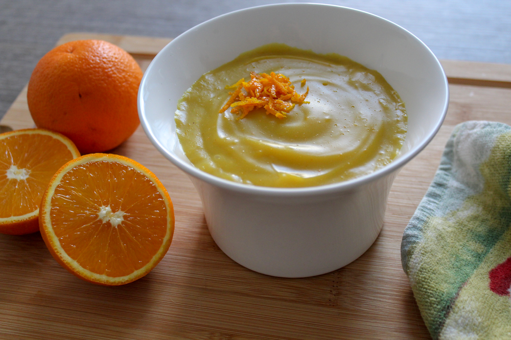 Delicious vegan orange custard cream