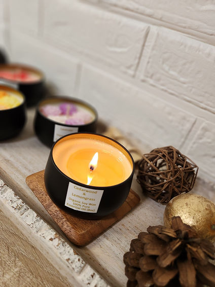 Organic soy wax candles