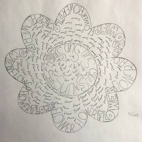 Typography as Form: Sunflower Silhouette
