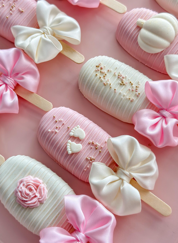 Thumbnail: 6pc Satin Bows | Treat Bows | Craft Bows | Bows for Rice Krispies | Bows for Cak