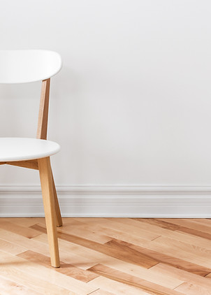White chair in an empty room