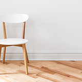 White chair in an empty room