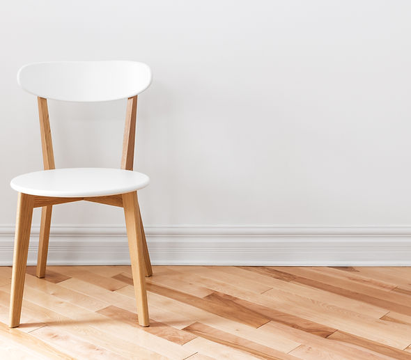 White chair in an empty room