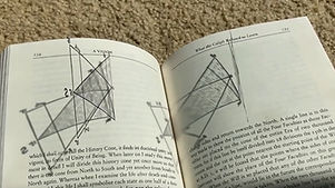 An open copy of A Vision showing the gyre diagrams
