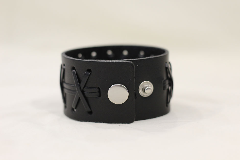 Thumbnail: Criss Cross Black Wristband
